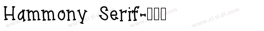 Hammony Serif字体转换